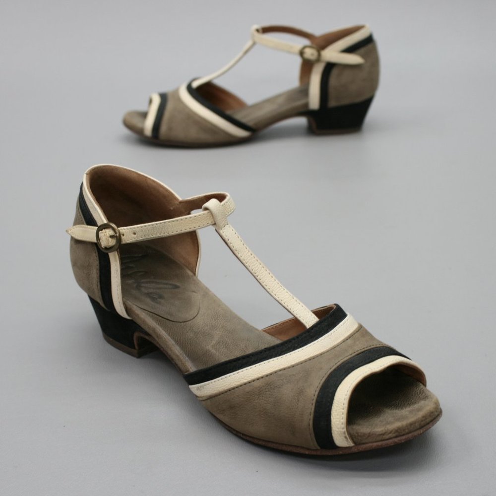 Pepe Monjo Argila Ladies 38 (7.5) Strappy Slingback T-Strap Heels Shoes Sandals